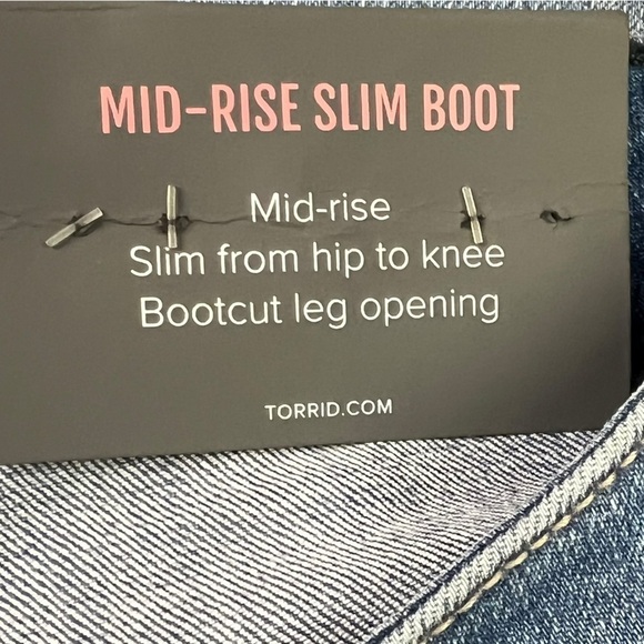 Torrid New Women’s 10 Tall Mid-Rise Slim Boot Vintage Stretch Jean - Picture 10 of 10